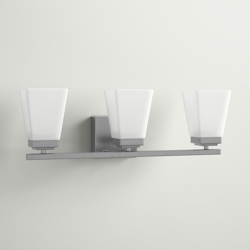 Éclairage pour meuble-lavabo à intensité variable Belverly, Nickel brossé, 3