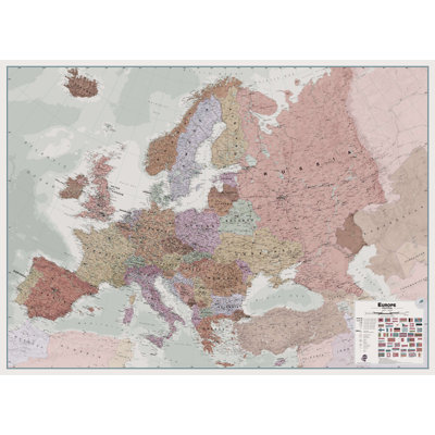 Huge Executive Europe Wall Map Political 1 Piece Wall Art