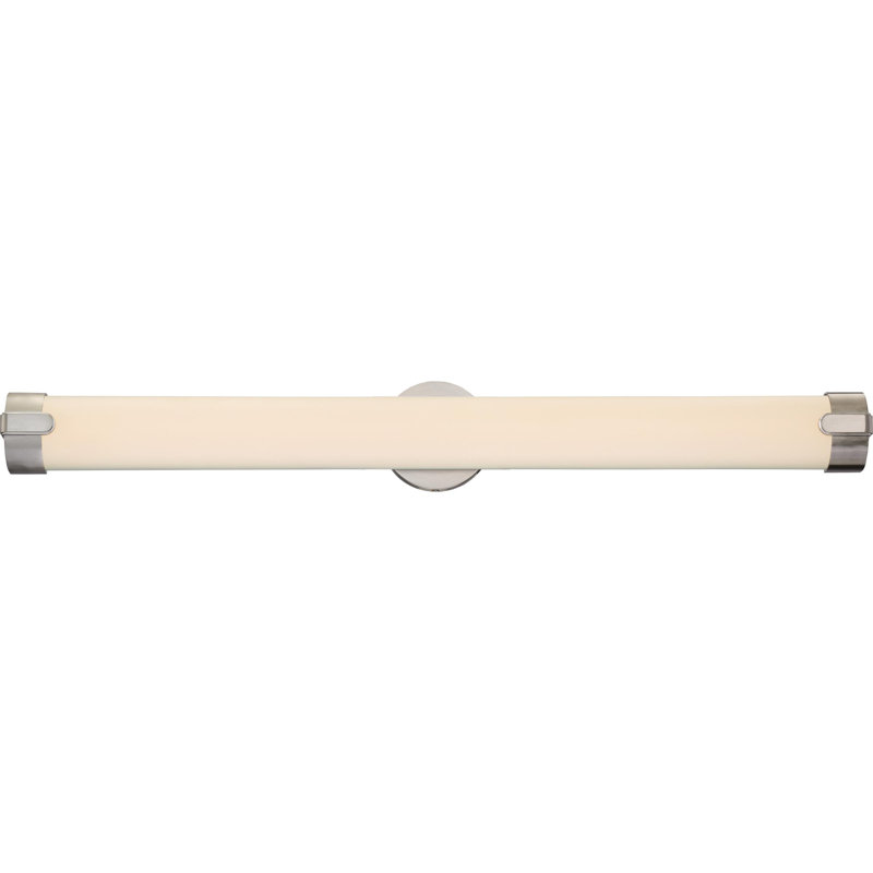 Barre d'éclairage de salle de bain 1 lumière Deca, Nickel brossé