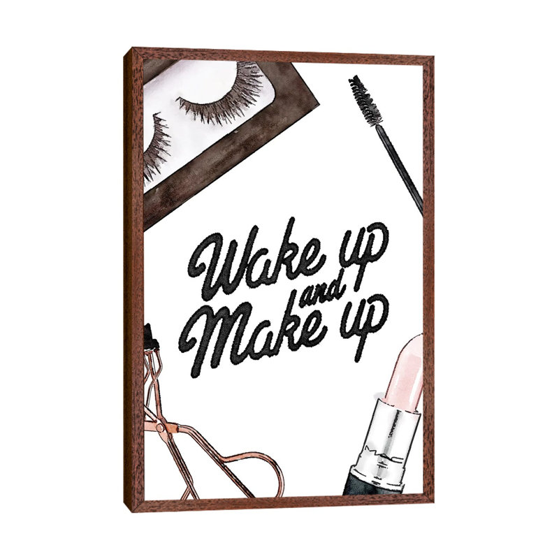 Wake Up And Make Up - Lashes & Lips by Amanda Greenwood - Print on Canvas, 66.04 cm H x 45.72 cm W