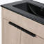 Meuble-lavabo simple autoportant 24 po avec plateau en céramique Lujuana