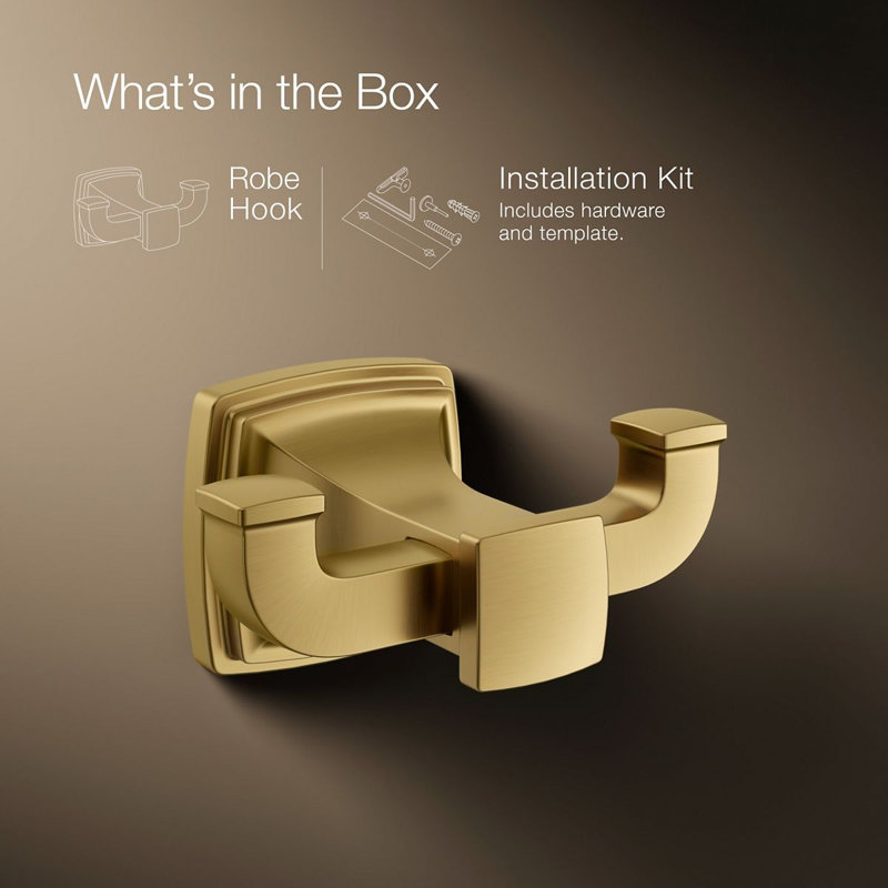 Wall Mounted Robe Hook, Gold