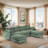 Modern corduroy modular section sofa-117582194