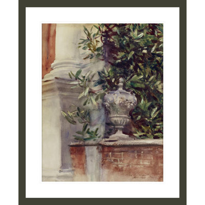 «Terrace at Hill Hall» par John Singer Sargent, impression giclée encadrée