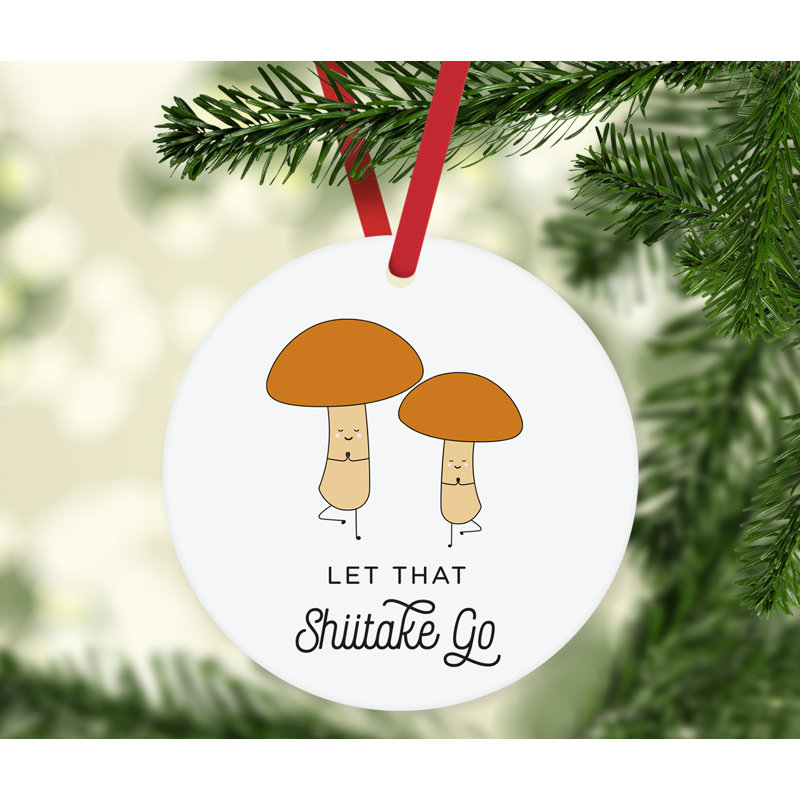 Ornement en forme de champignon Funny Food pun