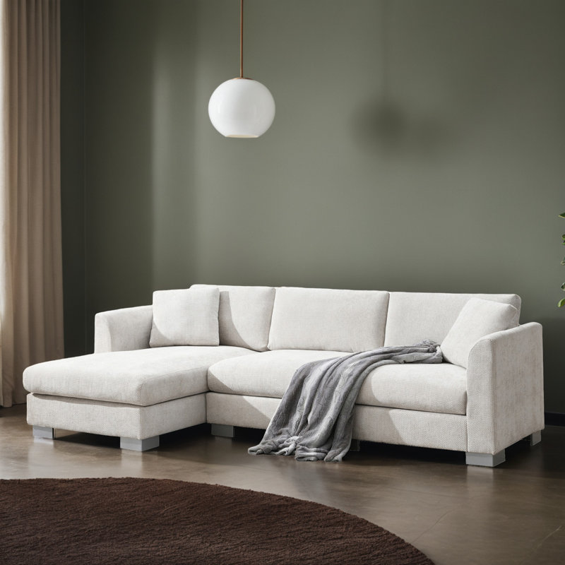 Canapé modulaire 96 po en forme de L faisant face à la gauche pour le salon, Chenille de Minsk