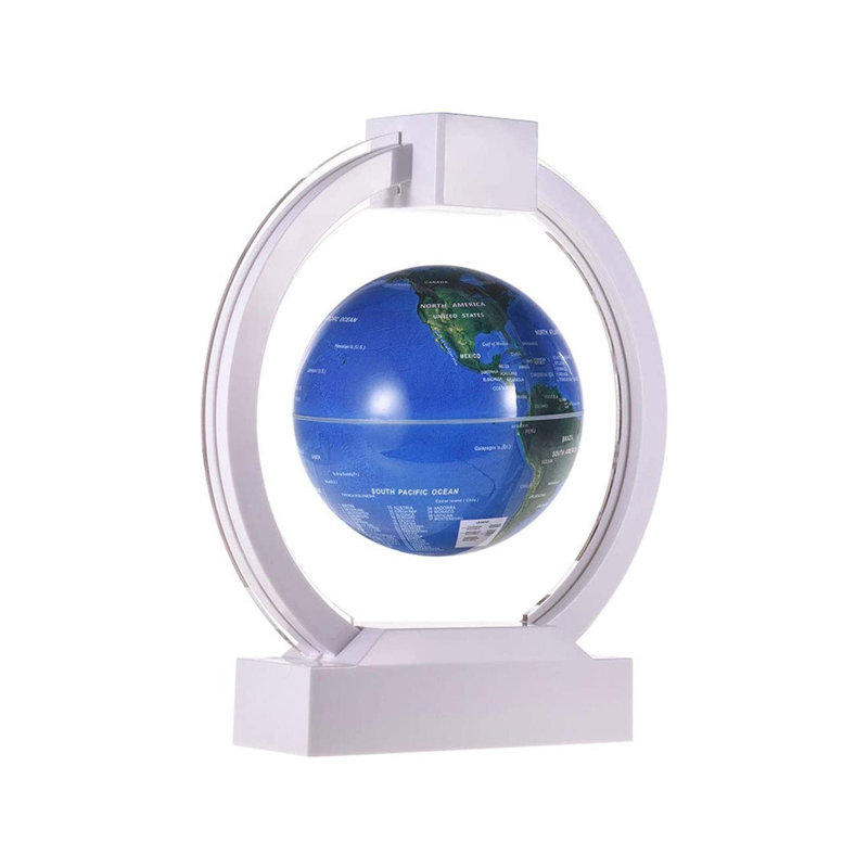 Globe flottant à lévitation magnétique 6 pouces NOIR, Bleu