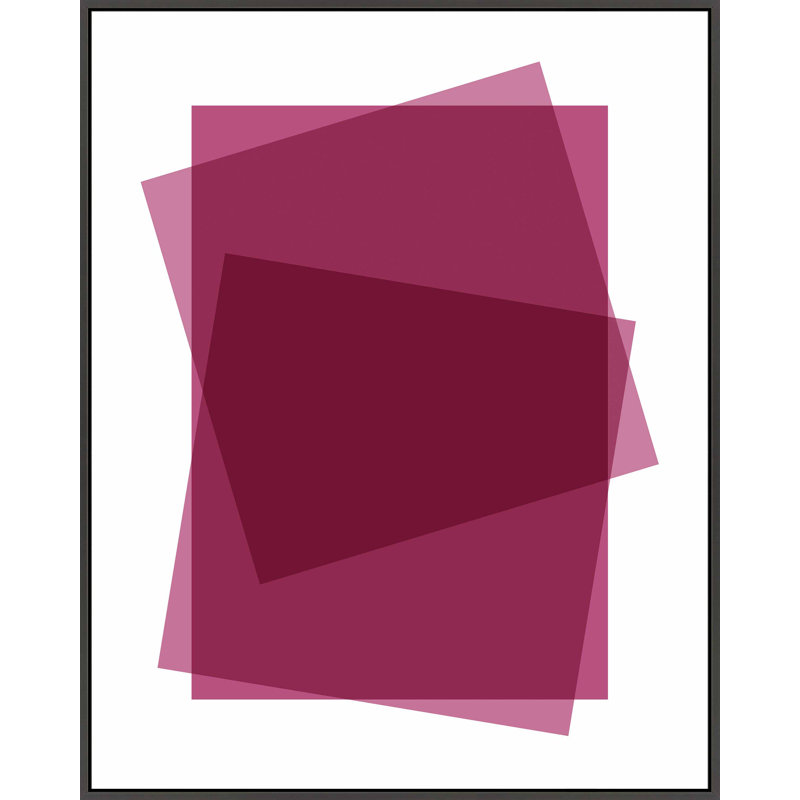 Claret Kami Print by Jacques Pilon, Black Framed Canvas, 25" H x 20" W