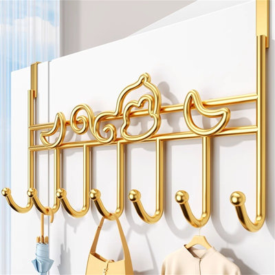 Iron Seamless Over-The-Door Hook Rack