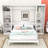 Ellettsville Murphy Bed Wall Bed With Shelves-804117389-753576366-558880495