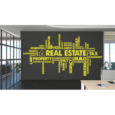 Real Estate Wall Decor Office Wall Decal Relator Business Worker Real Estate Office Decoration Motivation Stickers Mural Unique Gift 335RS