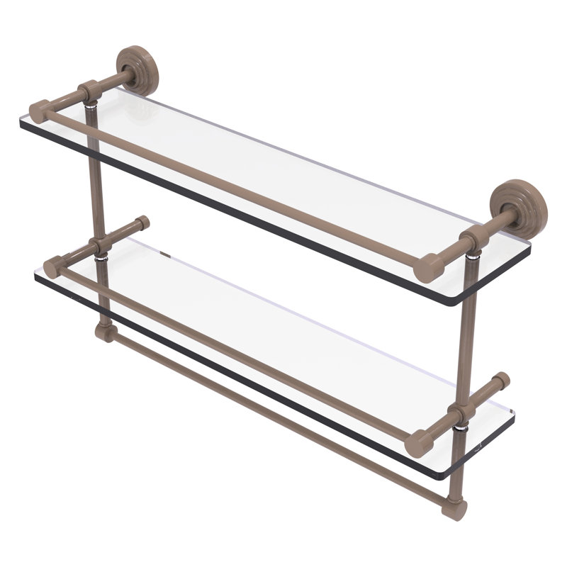 Waverly Place 2 Piece with Towel Bar, 12" H x 22" W x 5" D, Shaded Beige