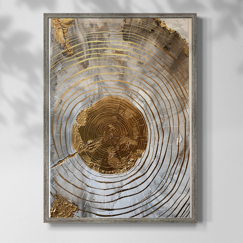 ABSTRACT Series Cxxviii, reproduction encadrée - bois massif, H 11 po x l 9 po