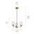 Winslow 3 - Light Steel Dimmable Round Chandelier
