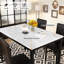 Ensemble de table de salle à manger 5 pièces pour 4 personnes, ensemble de table de cuisine et chaises en faux marbre, ensemble de 4, table de salle à manger rectangulaire avec 4 chaises de salle à manger rembourrées pour petit espace, salle à manger et salon-978967056-978967058
