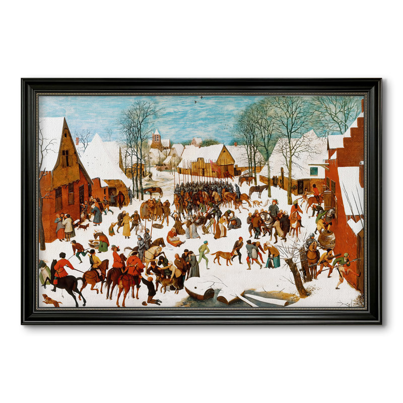 Massacre des Innocents, v. 1565-1567 - Peter Bruegel l'Ancien - Toile encadrée sur mesure, 28 po x 40 po, Toile avec cadre