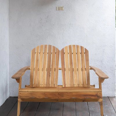 Chamberlan 50.75'' Wide Acacia Loveseat with Cushions