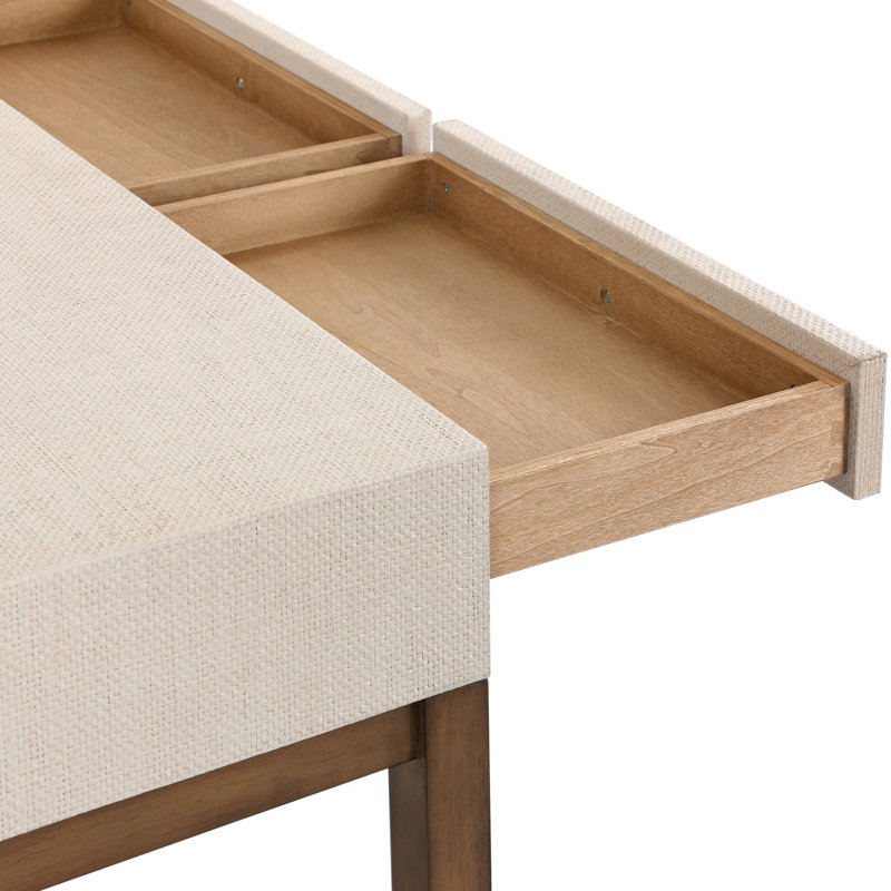 Bureau Hakana, Ivory Painted Raffia