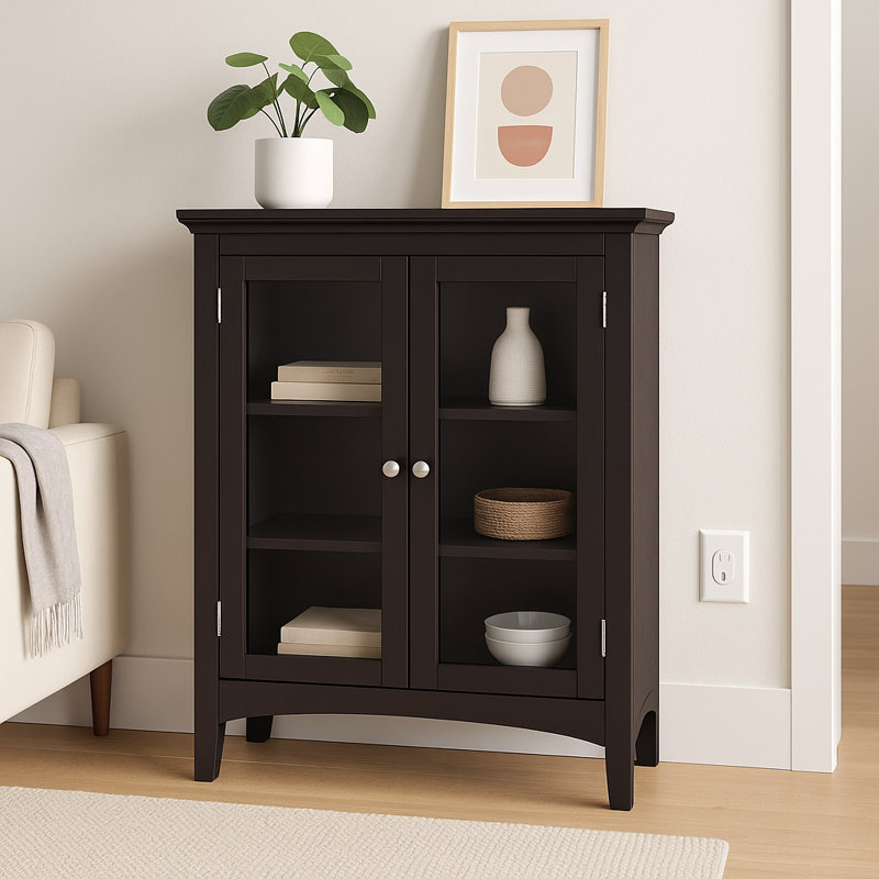 Armoire de rangement autoportante Allare, Espresso