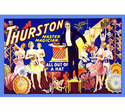 Thurston, Master Magician All Out Of A Hat' Vintage Advertisement -  Buyenlarge, 0-587-21690-5C2842