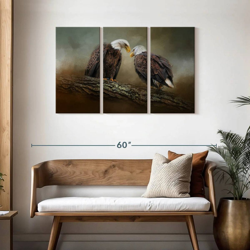 Brampt Quiet Conversation Bald Eagles, 28" H x 45" W