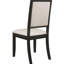 Chaises de salle à manger rembourrées crème et noires 2 - Rehaussez l'apparence de votre pièce 2