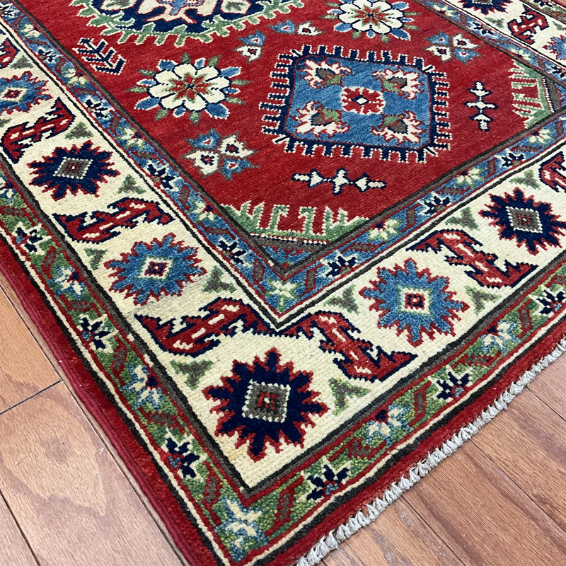  Handmade Kazak Wool Rug