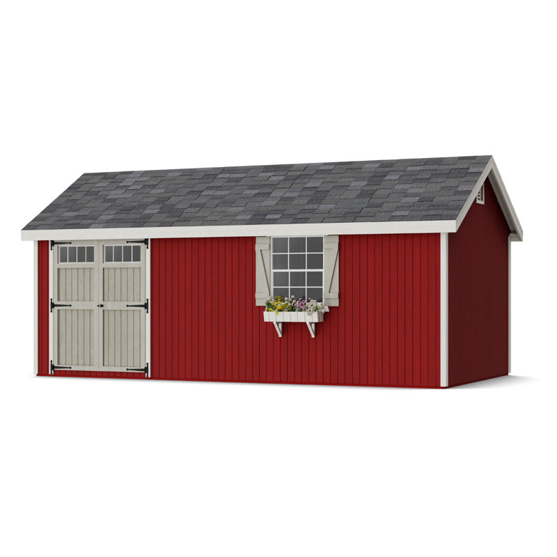 Colonial Pinehurst Outdoor Wood Storage Shed, Yes, 10' x 20'