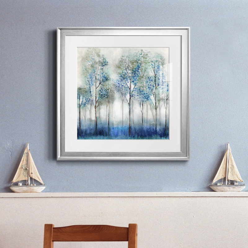 " Dream Forest " Painting Print, Silver, 20" H x 20" W x 1" D