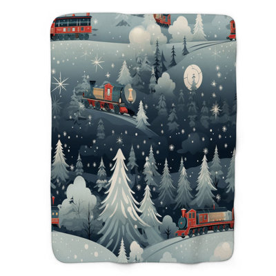 Wintery Ride - 1 Piece Premium Sherpa Blanket