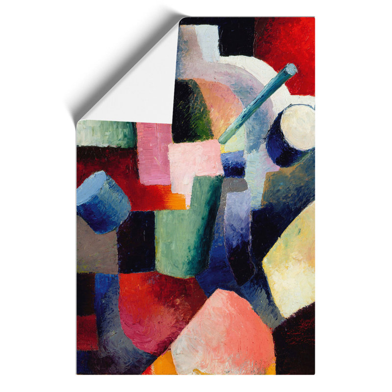 Composition Vol.2 by August Macke - No Frame Painting, 59cm H x 42cm W x 0.1cm D