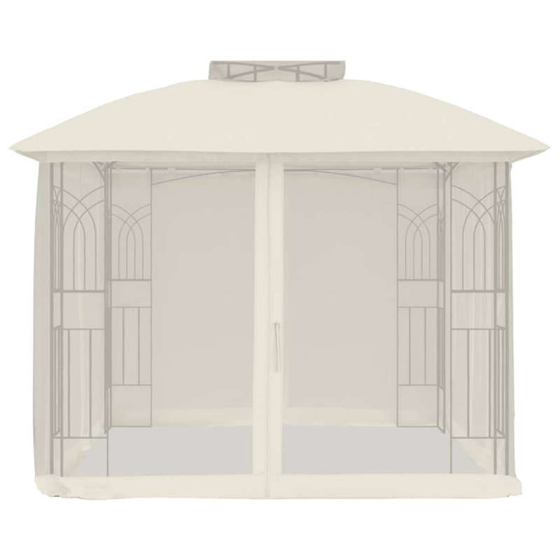 Cascia Powder Coated Steel Gazebo, Cream