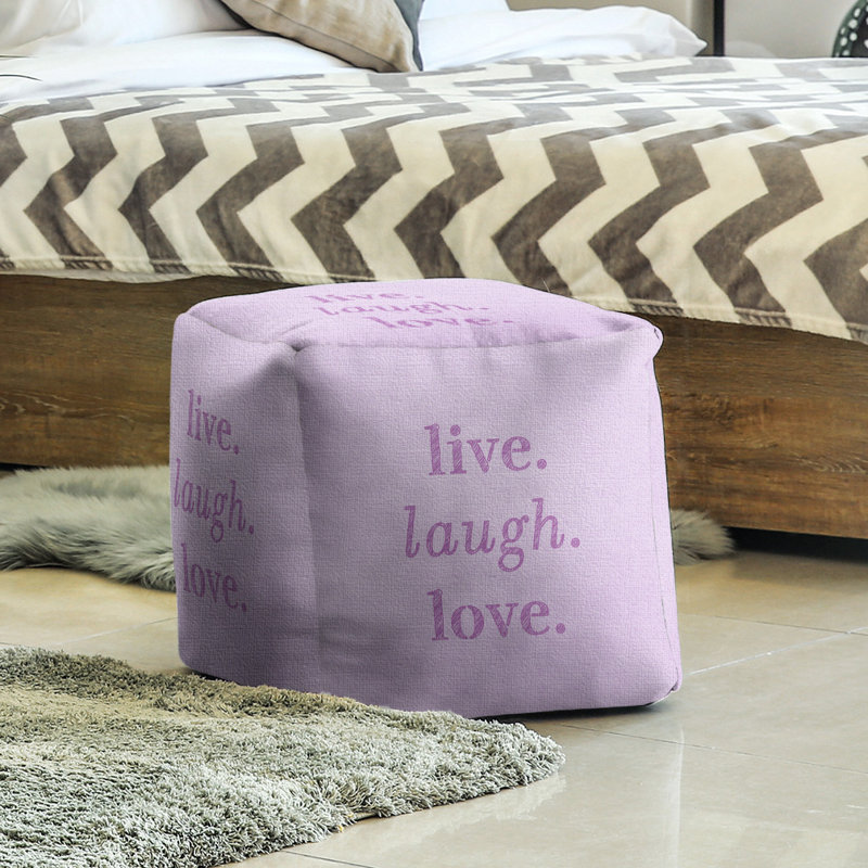 Upholstered Ottoman, Violet