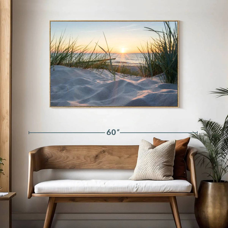 Tuley de la mer Baltique, Cadre flottant en bois naturel, 46 po x 31 po