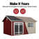 Scarsdale Wood Storage Shed, Multiple Sizes (Professional Installation Available)