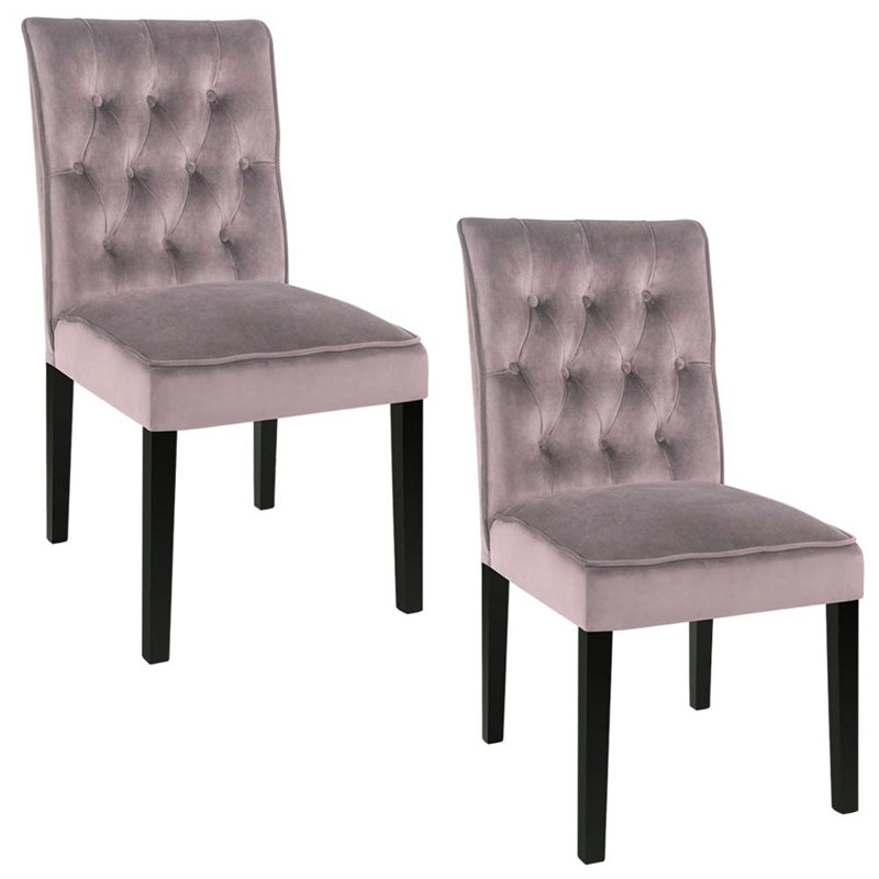 Jamie 46cm H Upholstered Side Chair, Light Pink