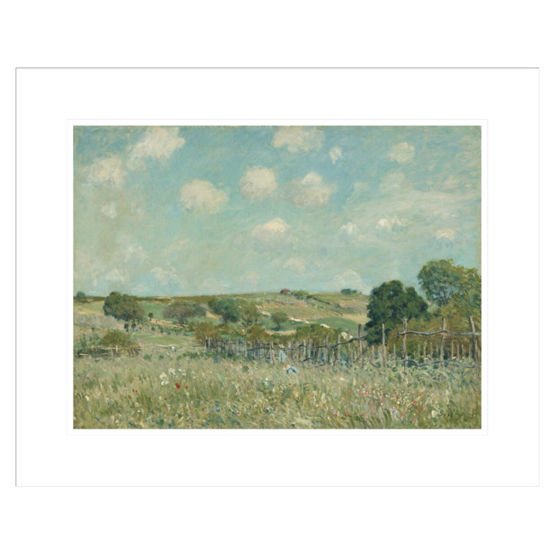 Meadow by Alfred Sisley -Framed Giclee Print, 17.65" H x 21.75" W