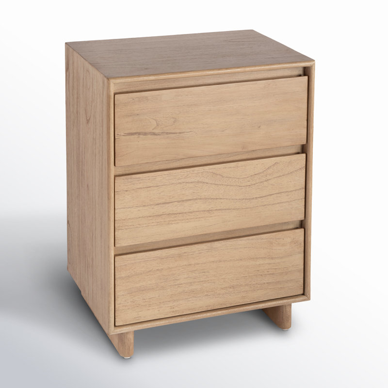 Soleil 3 - Drawer Nightstand, Blonde Oak