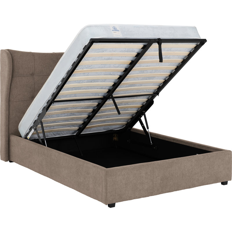 Verona Ottoman Bedframe, Brown, Double (4'6)