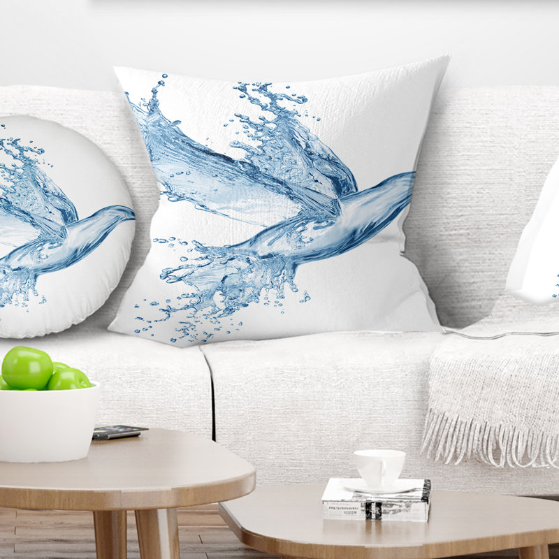 Dove from Water Splash - Coussin imprimé animal, 16 po x 1 po, Coussin décoratif