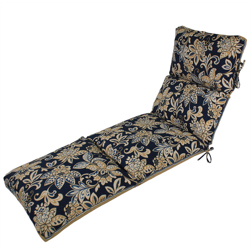 Coussin de chaise longue réversible intérieur / extérieur Channeled