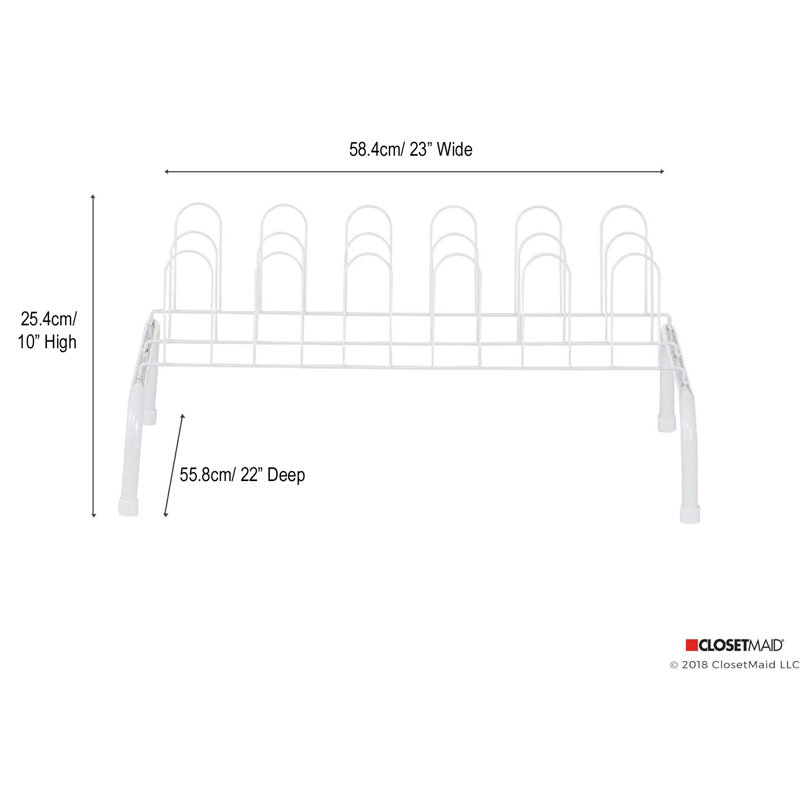 9 Pair Freestanding Shoe Rack by ClosetMaid
