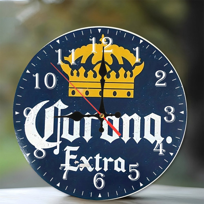 10-Inch Wooden Wall Clock, Silent Movement, Battery Operated (AA Batteries Not Included), Artistic  Decor, Perfect for Home Accents