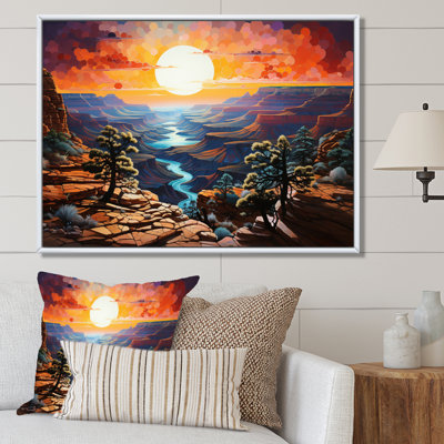 «Canyon Luminosité Pointillism I» sur toile