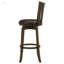 Chaise de bar pivotante en cerisier foncé Decker