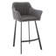 Upholstered Counter Stool with Metal Frame