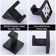4 - Piece Bathroom Hardware Set Square Towel Holder Set Towel Bar Toilet Paper Holder Towel Hooks