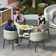 4-Person Three Leg Round Dining Table Set