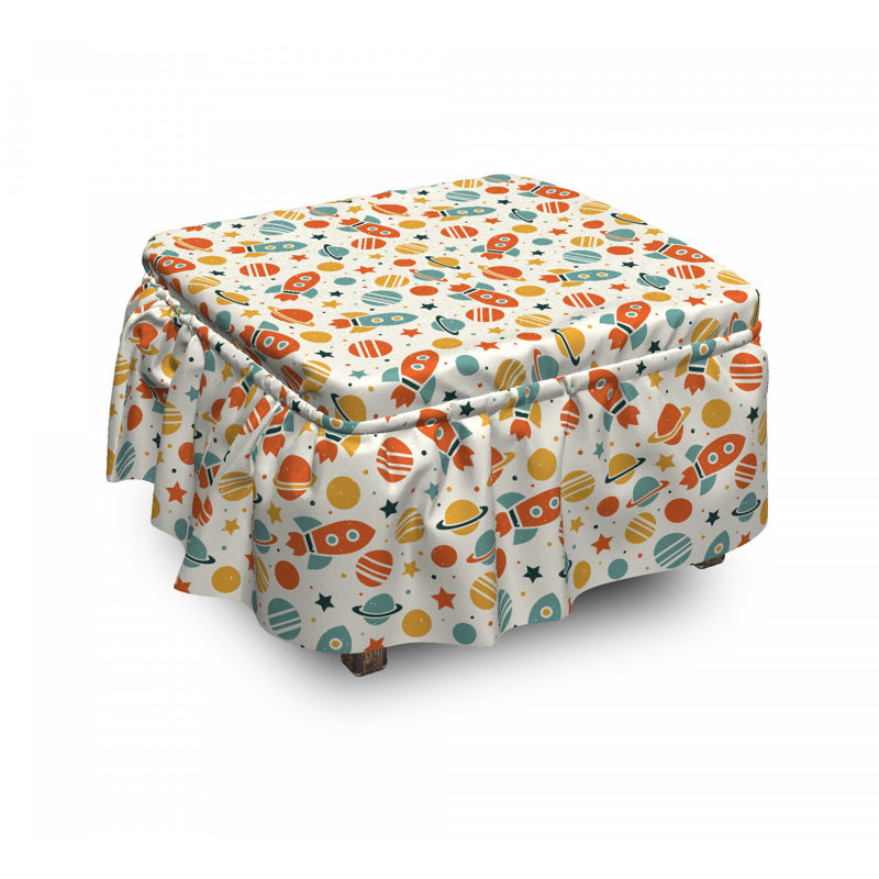 Housse pour repose-pieds doodle univers