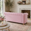 Canapé Chesterfield en velours rose, 215 cm, salon